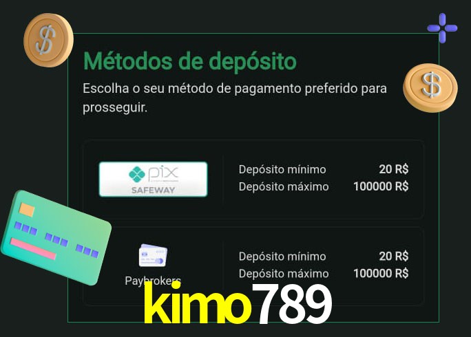 O cassino kimo789 oferece uma grande variedade de métodos de pagamento